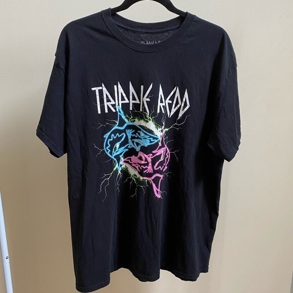 Trippie Redd neon t-shirt XL band music tee - Picture 2 of 5